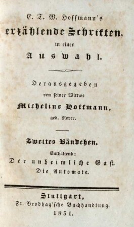 Bändchen 2: Der unheimliche Gast