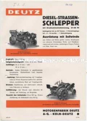 Deutz Diesel-Strassen-Schlepper