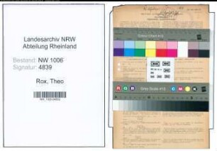 Entnazifizierung Theo Rox , geb. 27.09.1920 (Kaufm.Angestellter)