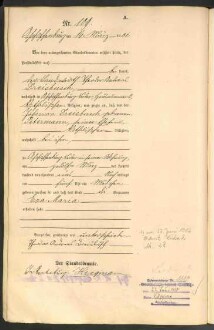 Standesamtsbuch der Stadt Aschaffenburg: Geburten 365/1900 - 184/1901