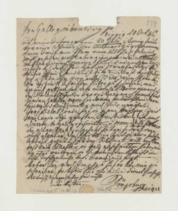 Brief von Johann August Gottlob Weigel an Joseph Heller