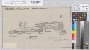 Arnsberg, Bezirksregierung, Hauptgebäude Seibertzstr. 1, Grundrissskizze Kellergeschoss/Sockelgeschoss