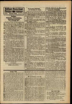 Zweite Ausgabe vom Montag, den 31. Dezember 1917.