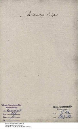 Riedesel'sche Bücher