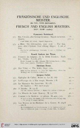 Französische und englische Meister des XVI. - XVIII. Jahrhunderts