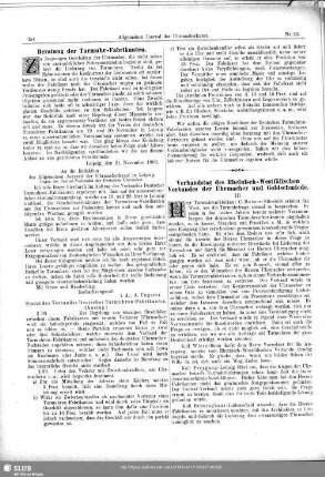 Verbandstag des Rheinisch-Wetfälischen Verbandes der Uhrmacher und Goldschmiede III.