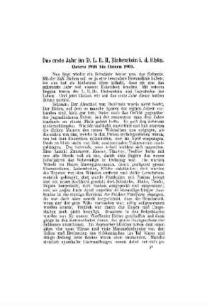 Das erste Jahr im D.L.E.H. Bieberstein i. d. Rhön : Ostern 1904 bis Ostern 1905