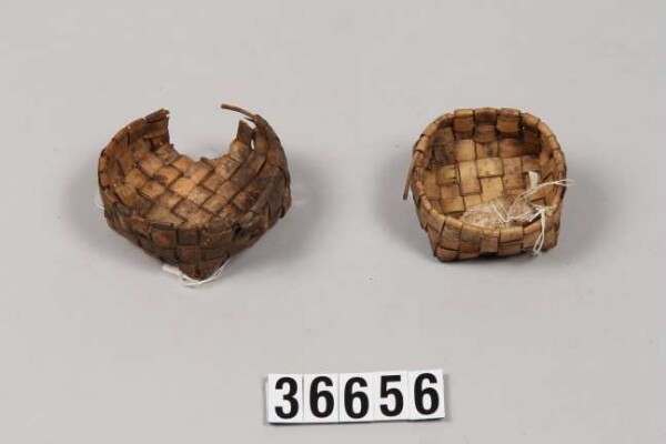 Basket with lid and stone