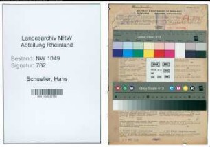 Entnazifizierung Hans Schueller , geb. 18.07.1903 (Steuerberater)