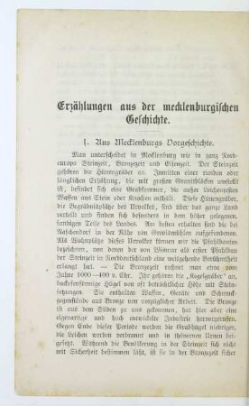 Erzählungen aus der mecklenburgischen Geschichte