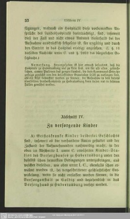 Abschnitt IV. Zu versorgende Kinder