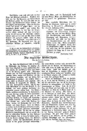 Die englische Mittelschule : (Schluß)