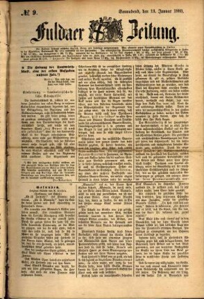 Ausgabe vom Samstag, den 13. Januar 1883.