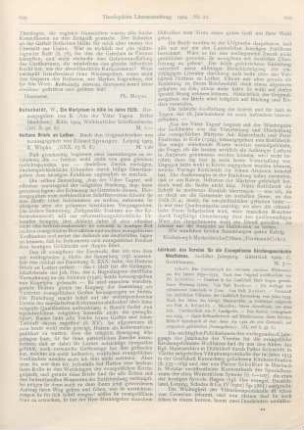 609-610 [Rezension] Huttens Briefe an Luther