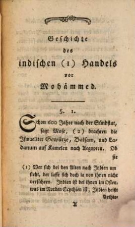 Geschichte des ostindischen Handels vor Mohämmed