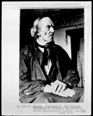 Fotostudie zu "Portrait des Schwälmer Müller Georg Heinrich Schmidt"