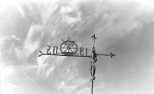 Neschwitz-Zescha. Ehem. Neumühle, Wetterfahne von 1905