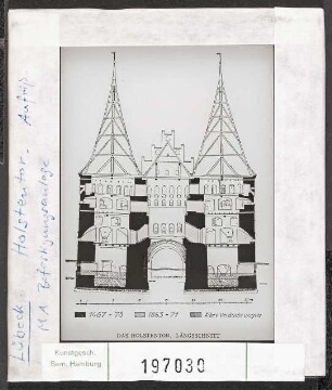 Lübeck: Holstentor, Aufriss