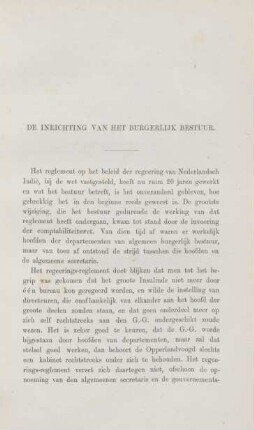 De inrichting van het burgerlijk bestuur
