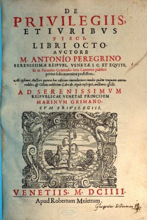 De privilegiis et iuribus fisci