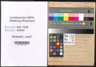 Entnazifizierung Josef Bosbach , geb. 05.08.1904 (Schachtmeister)