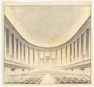 Konzerthaus »Palmengarten«, Frankfurt/Main: Perspektivische Innenansicht Großer Saal