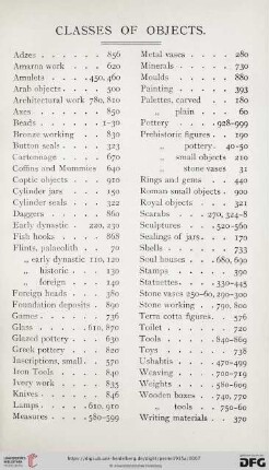 Classes of objects