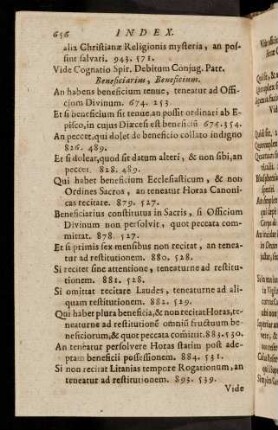 656-661, Beneficiarius, Beneficium - Communio Sacra