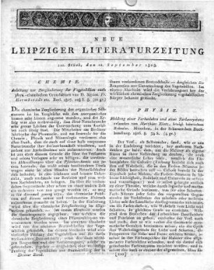 Anleitung zur Zergliederung der Vegetabilien nach phys.-chemischen Grundsätzen von D. Sigism. Fr. Hermbstädt etc. Berl. 1807. 108 S. 8.