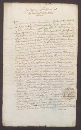 Procuratorium des Franz Christoph von Hutten zum Stolzenberg für den Vikar Busgen zu Speyer.