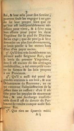 Arrêtés et remontrances du Parlement de Navarre : du 8. Janv. 1757