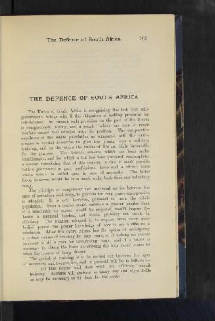 The Defence of South Africa