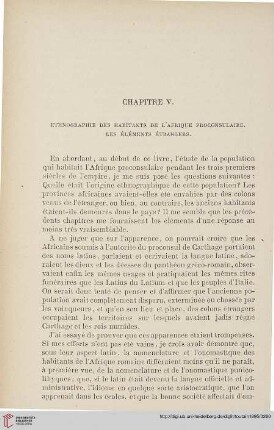 Chapitre V: Ethnographie des habitants de l'Afrique proconsulaire […]