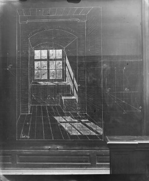 Professor Max Kleiber beim Unterricht (Architektur, Perspektive) an der königlich bayerischen Akademie der bildenden Künste in München