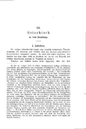 Griechisch : [Abteilung B. Die einzelnen Lehrgegenstände]