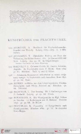 Kunstbücher und Prachtwerke (Nr. 1525 - 1695)