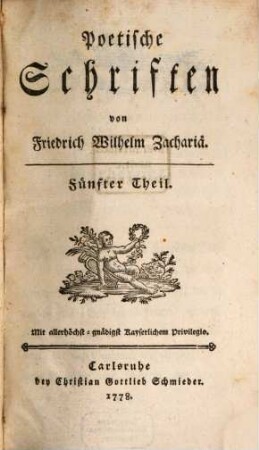 Poetische Schriften, 5