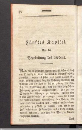Fünftes Kapitel. Von der Bearbeitung des Bodens.