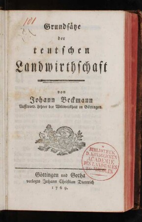 Grundsätze der teutschen Landwirthschaft