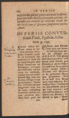 In Feriis Conversionis Pauli ...