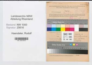 Entnazifizierung Rudolf Haendeler, geb. 19.05.1914 (Arzt)