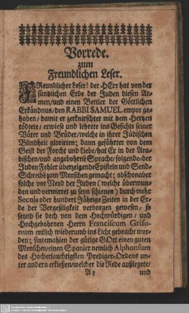 Vorrede. zum Freundlichen Leser