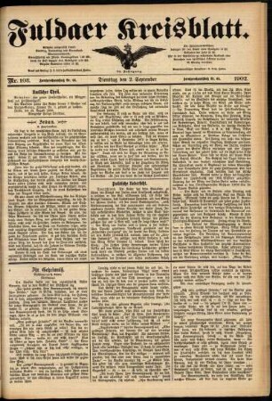 Ausgabe vom Dienstag, den 02. September 1902.