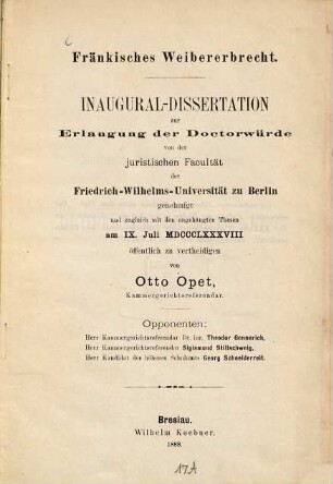Fränkisches Weibererbrecht