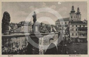 Nordseite der Brücktorbrücke Glatz mit Minoritenkirche