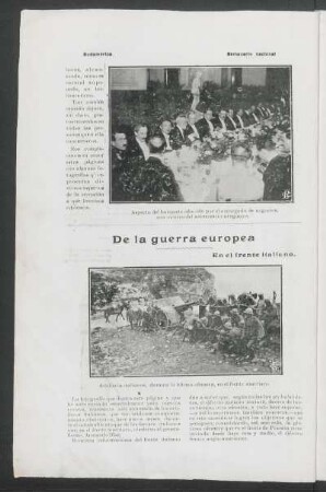 De la guerra europea : En el frente italiano