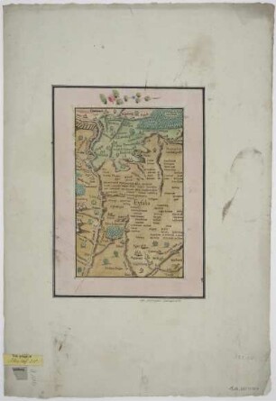 Karte der Eifel, Holzschnitt, um 1549 : Eyfalia / [Sebastian Münster]. - [Basilea] : [H. Petri] , [1549]. - 1 Kt. : Holzschn. ; 16 x 25 cm. S oben. - Titel im Kt.-Bild. - Aus: Cosmographia / Sebastian Münster