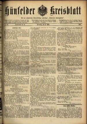 Ausgabe vom Dienstag, den 11. Mai 1915.