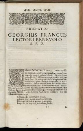 Præfatio Georgius Francus Lectori Benevolo S. P. D.