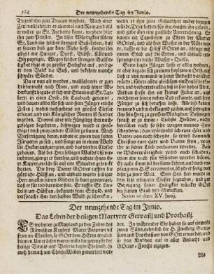 Der neunzehende Tag im Junio